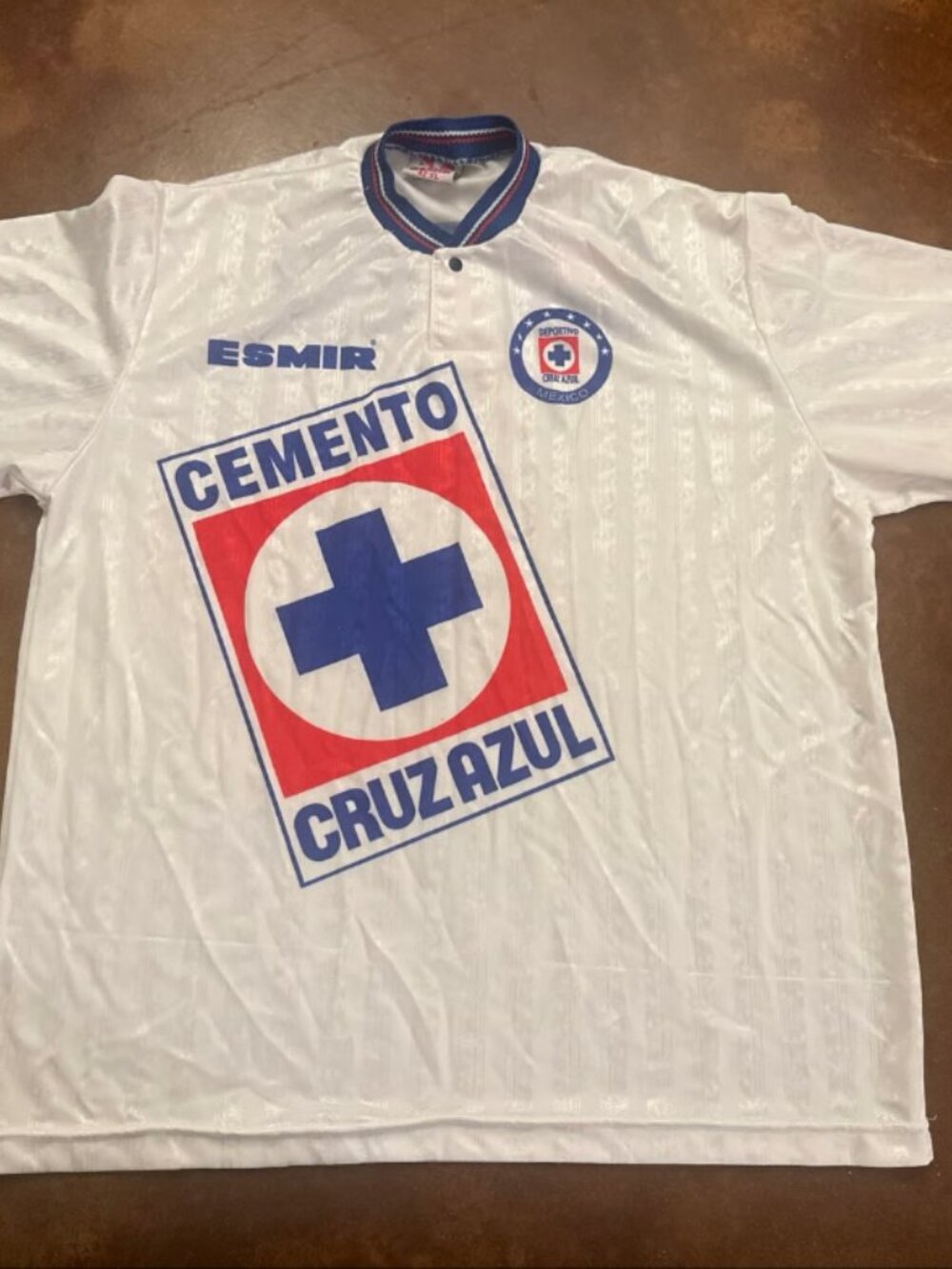 Vintage Cruz Azul Esmir Away Jersey Mens XL Cemento Pepsi Soccer Jersey